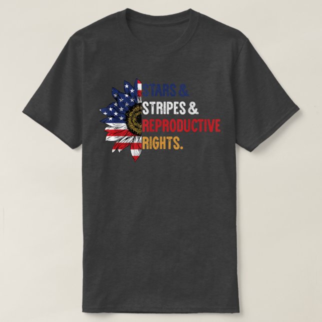 T-shirt Tournesol patriotique États-Unis Stations Stripes  (Design devant)