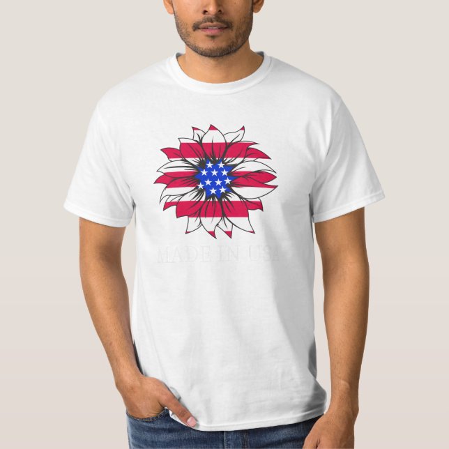 T-shirt Tournesol patriotique SVG PNG PDF, tournesol améri (Devant)
