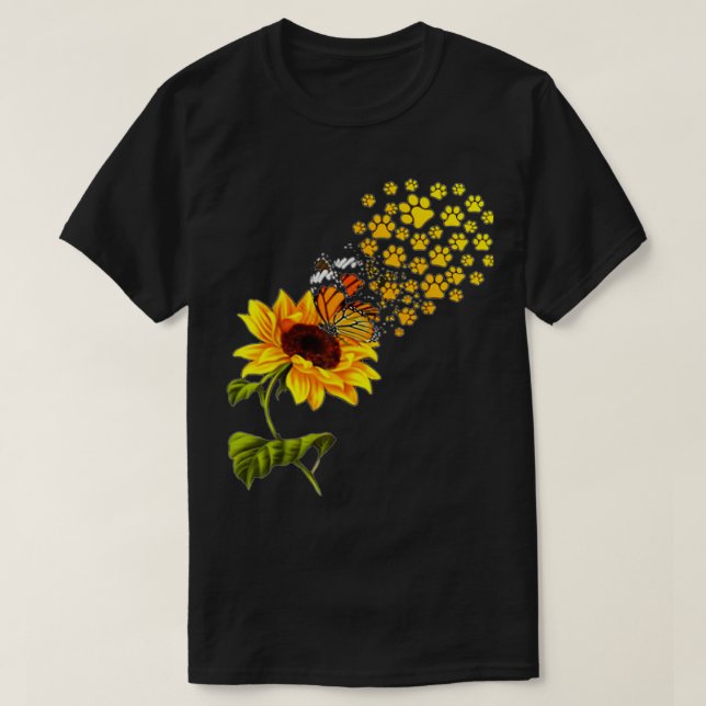 T-shirt Tournesol Paw Chien Vous Êtes Mon Soleil  (Design devant)