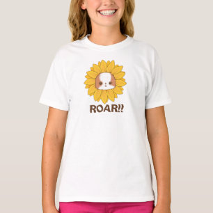 T-shirt Tournesol Pomchi Chiot Lion Roaring Cute Kawaii T