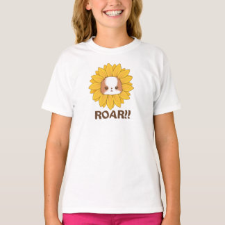 T-shirt Tournesol Pomchi Chiot Lion Roaring Cute Kawaii T