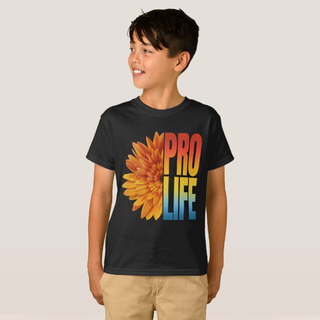 T-SHIRT TOURNESOL POUR LA VIE (Devant entier)