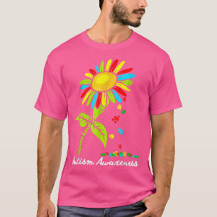 T-shirt Tournesol Puzzle Pièces Choisir Type Autisme Conna