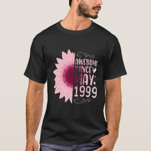 T-shirt Tournesol Rose Magnifique Depuis Mai 1999 Annivers