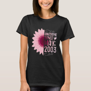 T-shirt Tournesol Rose Magnifique Depuis Mai 2003 Annivers