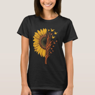 T-shirt Tournesol rustique Nature Oiseaux en vol