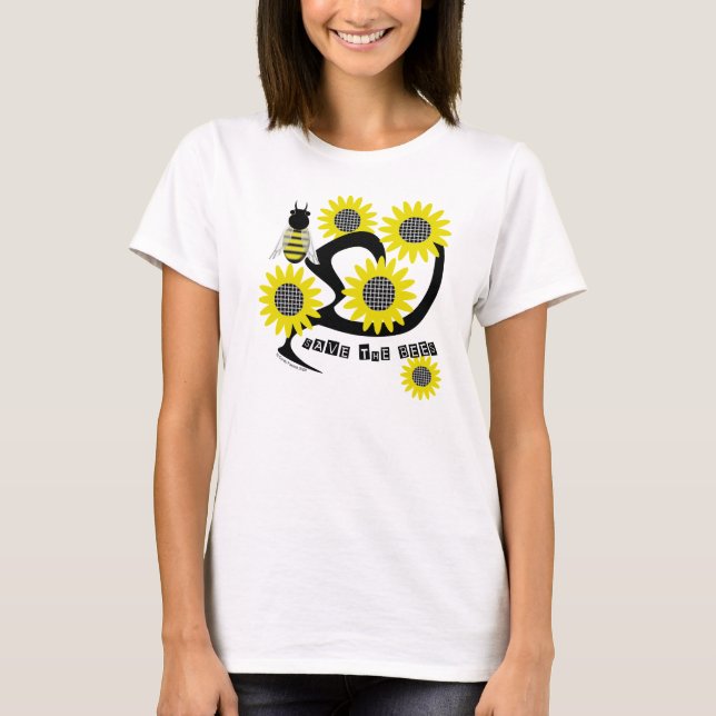 T-shirt Tournesol Sauvez les abeilles tee (Devant)
