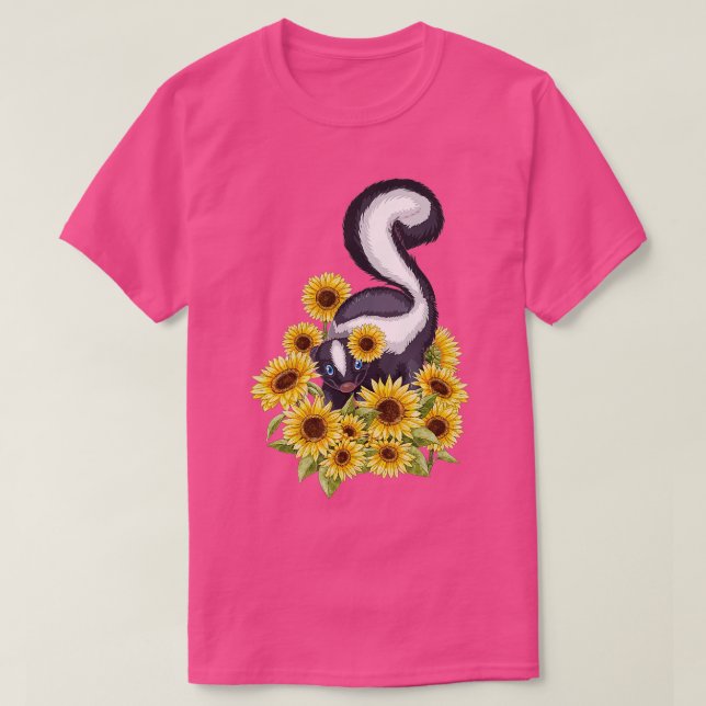 T-shirt Tournesol Skunk Pet Lover Zookeeper Zoologiste Vet (Design devant)