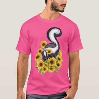 T-shirt Tournesol Skunk Pet Lover Zookeeper Zoologiste Vet