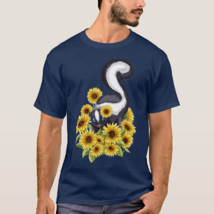 T-shirt Tournesol Skunk Pet Lover Zookeeper Zoologiste Vet