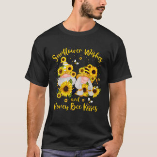 T-shirt Tournesol Souhaite Miel Abeille Baisers Gnome Summ