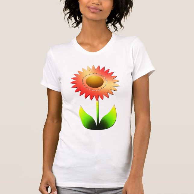T-shirt tournesol stylisé (Devant)