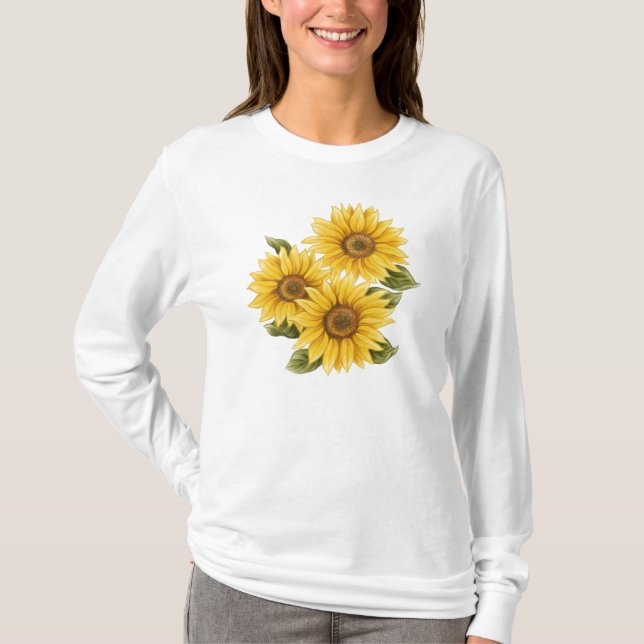 T-shirt tournesol vintage (Devant)
