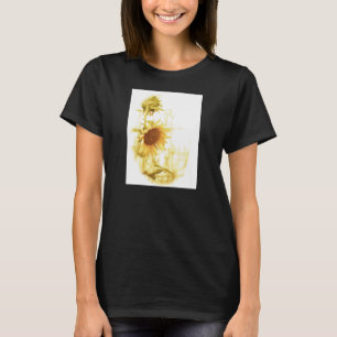 T-shirt Tournesol vintage dans la lumière