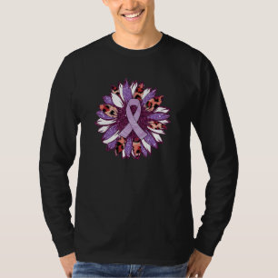 T-shirt Tournesol Violet Guerrière de la sensibilisation à