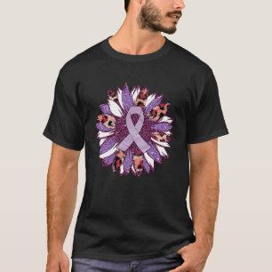 T-shirt Tournesol violet violence domestique