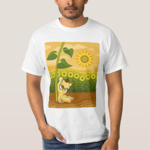 T-shirt Tournesols et ours de Kawaii