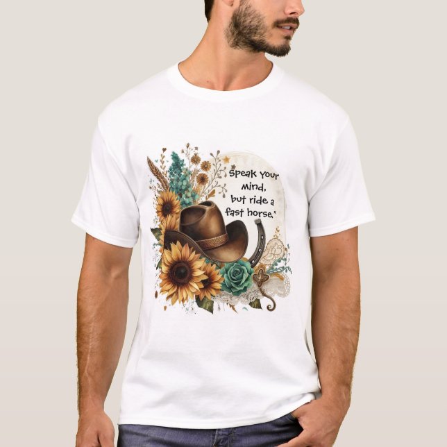T-shirt Tournesols rustiques Parlez votre esprit Homme T-s (Devant)