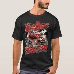 T-shirt Tournez à droite pour aller à gauche ! - Rouge -