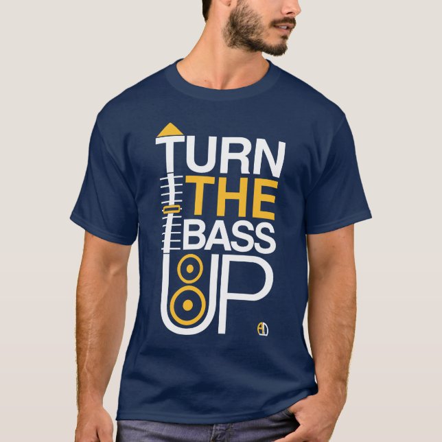 T-shirt TOURNEZ la BASSE - Crossfader et orateur/DJ (Devant)