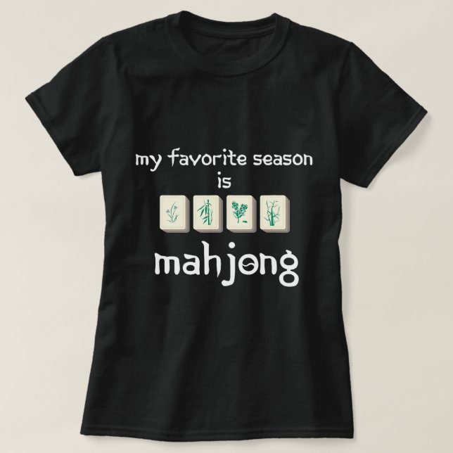 T-shirt Tournoi chinois de championnat du Mahjongg de Mahj (Design devant)