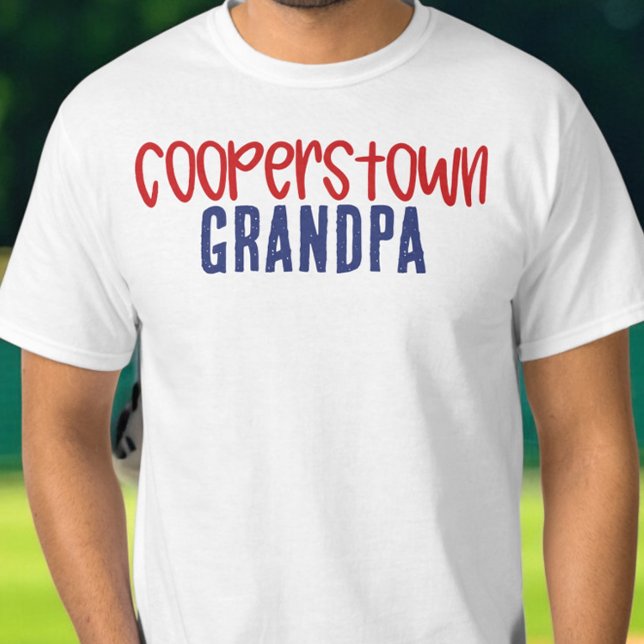 T-shirt Tournoi de baseball Cooperstown Grand-père Papi  (Créateur téléchargé)