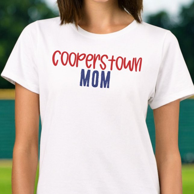 T-shirt Tournoi de baseball de maman à Cooperstown  (Créateur téléchargé)