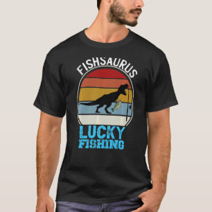 T-shirt Tournoi de pêche Fishsaurus Rex Dinosaur Bass Luck