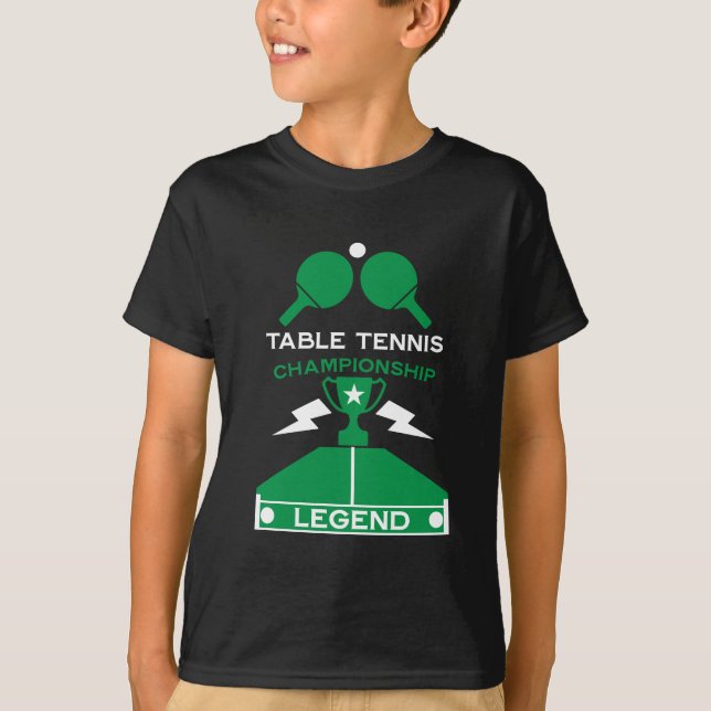 T-shirt Tournoi de tennis de table (Devant)