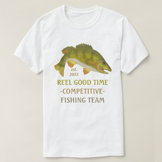 T-shirt Tournoi d'équipe de pêche Pêche Poisson de basse-p (Design devant)