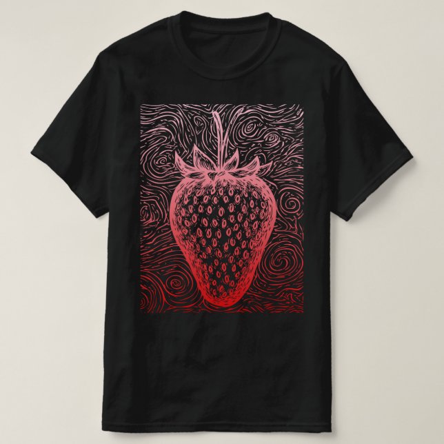 T-shirt tournures de fraise (Design devant)