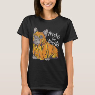 T-shirt Tours de magie pour friandises Chien bulldog migno