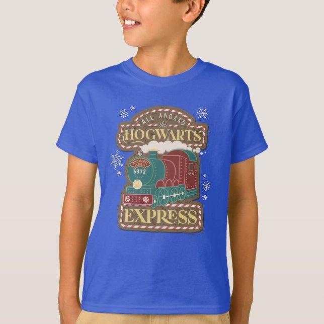 T-shirt Tous à bord du cookie de Noël du HOGWARTS™ Express (Devant)
