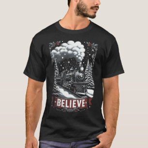 T-shirt Tous à bord Express polaire Noël Pôle Nord Noël