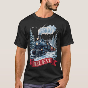 T-shirt Tous à bord Express polaire Noël Pôle Nord Noël