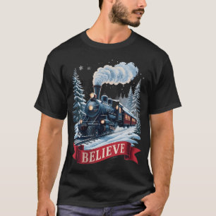 T-shirt Tous à bord Express polaire Noël Pôle Nord Noël