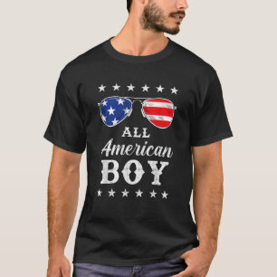 T-shirt Tous American Boy 4 juillet Boys Enfants Ados Sung