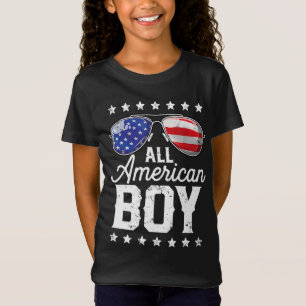 T-Shirt Tous American Boys 4 juillet Boys Enfants Lunettes