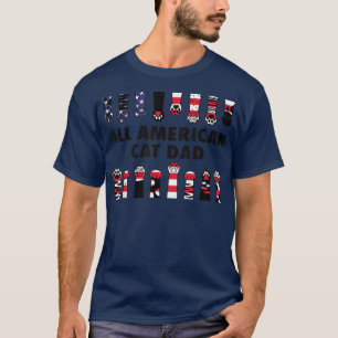 T-shirt Tous American Cat Papa Fête des pères Amoureux de