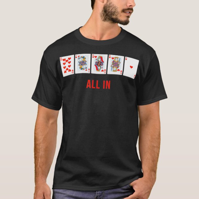 T-shirt Tous dans Royal Flush Poker Designer Cool  (Devant)