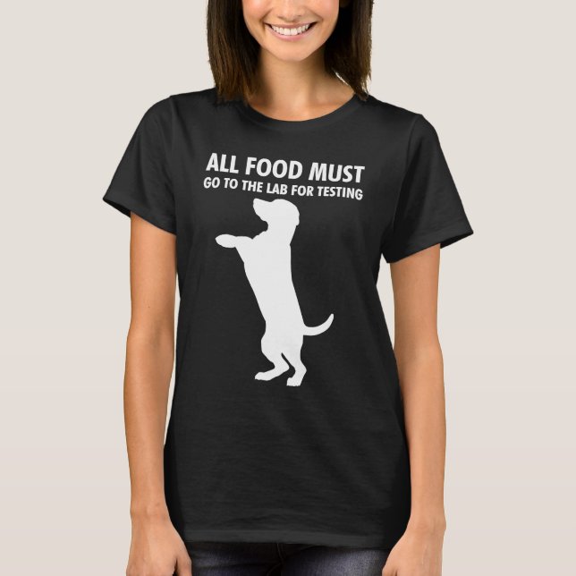 T-shirt TOUS LES ALIMENTS DOIVENT ALLER AU LAB Funny Labra (Devant)