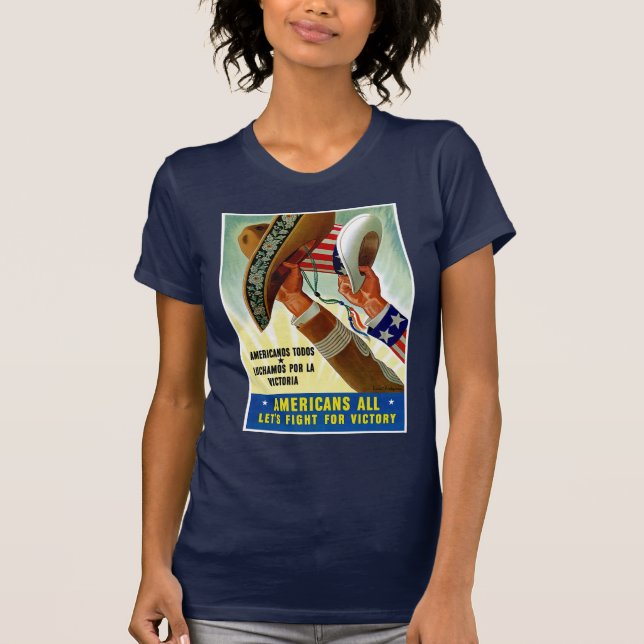 T-shirt Tous les Américains ~ Luttons pour la victoire (Devant)