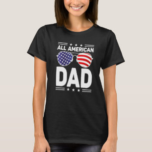T-shirt Tous les américains papa 4 juillet lunettes de sol
