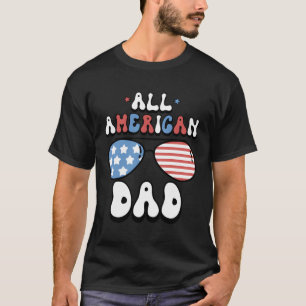 T-shirt Tous les Américains Papa 4 juillet Nous Drapeaux L