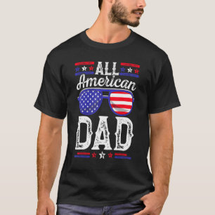 T-shirt Tous les Américains Papa 4 juillet Nous Drapeaux L