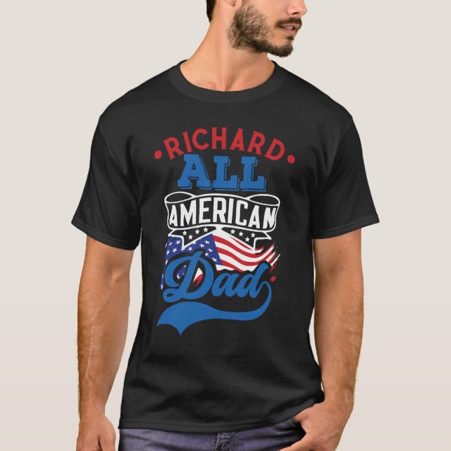 T-shirt Tous les américains papa 4 juillet Réunion de fami (Devant)