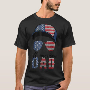 T-shirt Tous les Américains Papa Bonne Fête des pères 4 ju