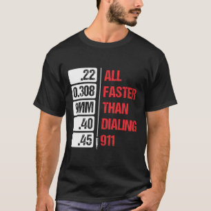 T-shirt Tous Les Calibres Sont Plus Rapides Que Le 911 Pro