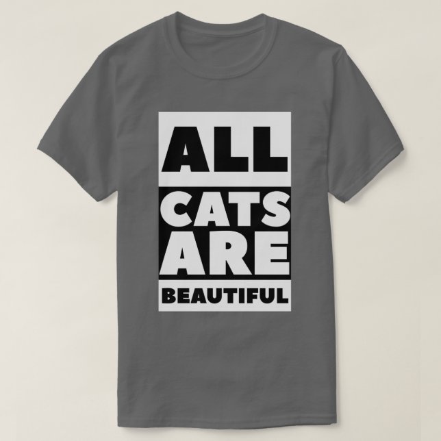 T-shirt Tous les chats sont beaux 4 (Design devant)