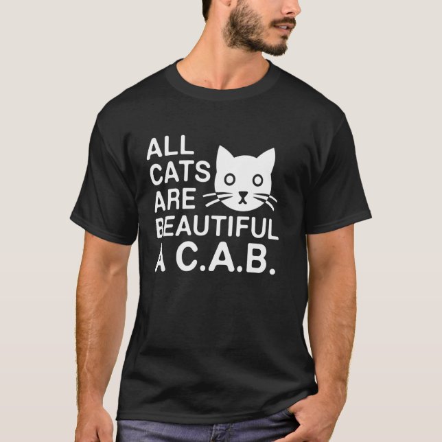 T-shirt Tous les chats sont beaux A.C..B. Amusing Designs  (Devant)